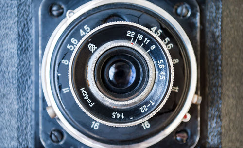 Close-up of camera