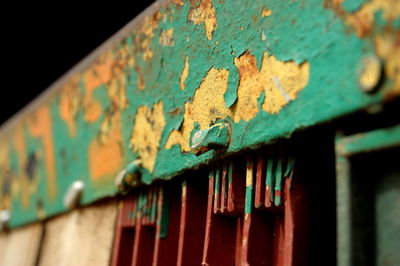 Close-up of old wooden wall