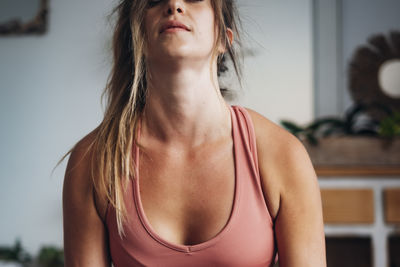 Young woman looking away