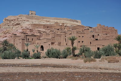 Old ruin building against clear sky