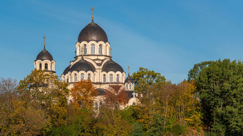 Low angle view of historical building against sky