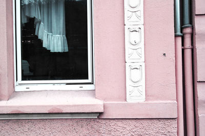 Closed window of building