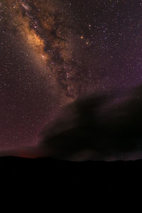 Low angle view of sky at night