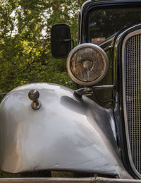 Cropped image of vintage car