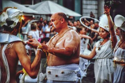 People in costume during event