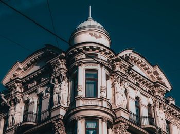 Low angle view of historic building against sky