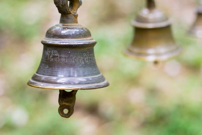 Close-up of old lamp