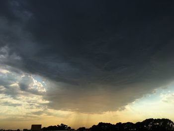 Low angle view of sky during sunset