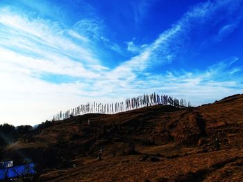 View of landscape against cloudy sky