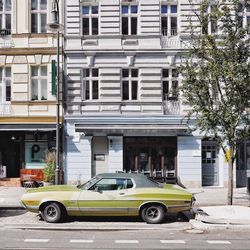 Car on street in city