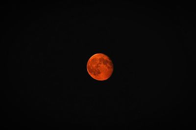 Low angle view of moon in sky