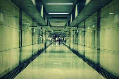 Corridor of illuminated building