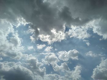 Low angle view of clouds in sky