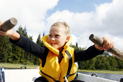 Boy on boat