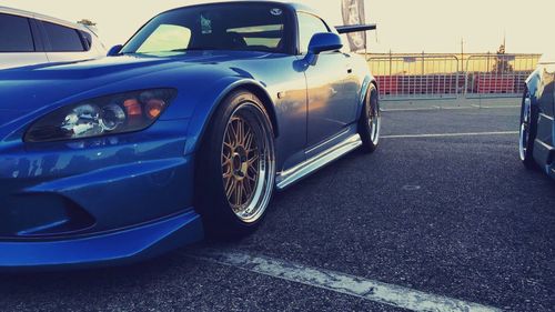 Car parked against sky