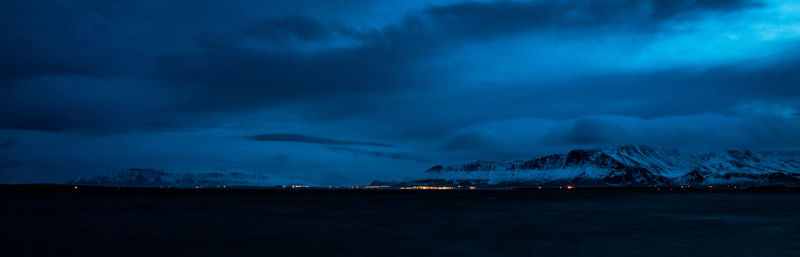 Storm clouds over landscape