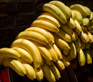 Close-up of yellow fruits for sale in market