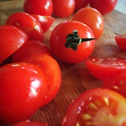 Close-up of red tomatoes