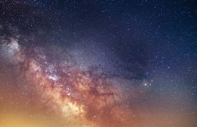 The milky way and the rho opiuchi cloud complex shot from valensole in the south of france 