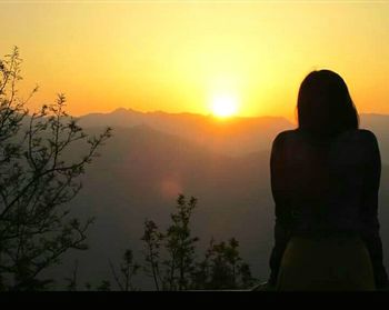 Sunset over mountain