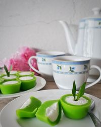 Close-up of dessert in plate