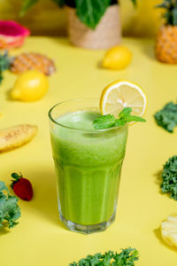 Close-up of drink on table