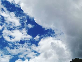 Low angle view of clouds in sky