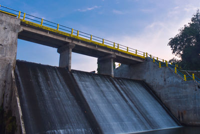 Low angle view of bridge against sky