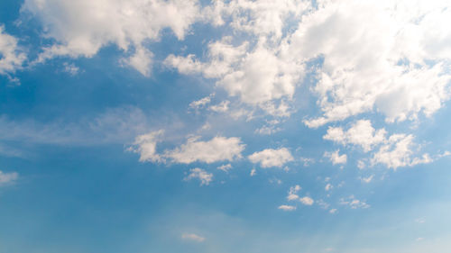 Low angle view of clouds in sky