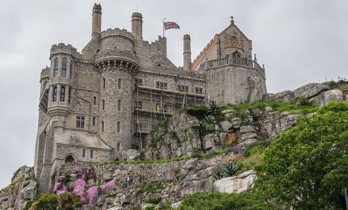 Low angle view of historical building against sky