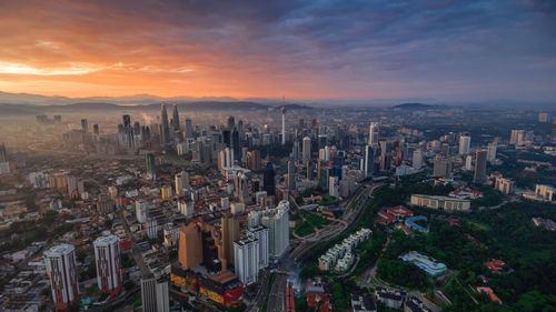 Cityscape at sunset