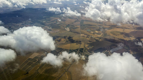 Aerial view of landscape against sky