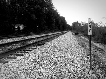 Railroad tracks on railroad track