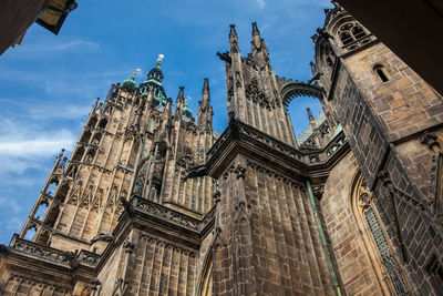 Facade of the metropolitan cathedral of saints vitus, wenceslaus and adalbert in prague