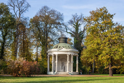 Autumnal view temple of friendship, sans souci castle, potsdam