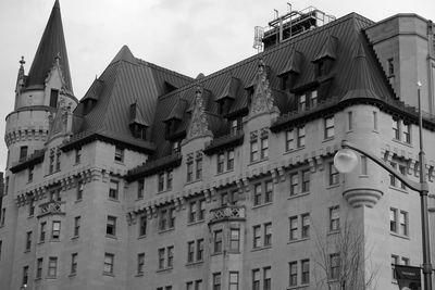 Low angle view of buildings in city