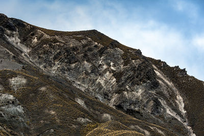 Low angle view of mountain against sky