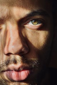 Close-up portrait of a young man