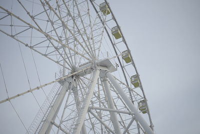 Low angle view of ferris wheel against clear sky