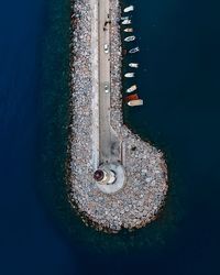 High angle view of beach