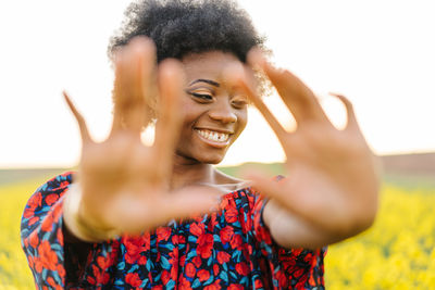 Portrait of a smiling young woman