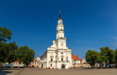 View of historical building against blue sky