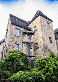 Low angle view of historic building against sky