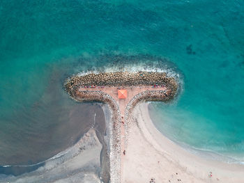 Sea shore against sky