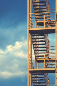 Low angle view of built structure against blue sky