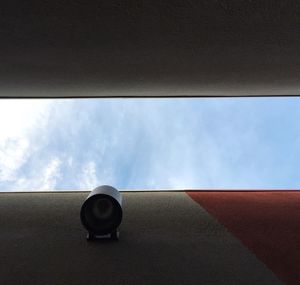 Low angle view of built structure against blue sky