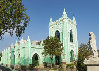 Low angle view of historic building against sky