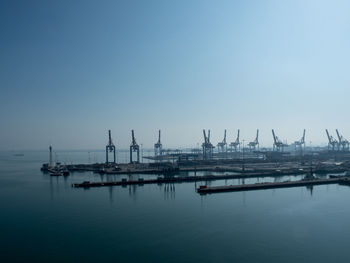 Boats in harbor