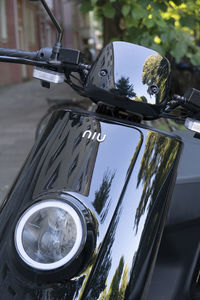 Close-up of bicycle wheel