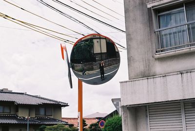 Low angle view of house against sky